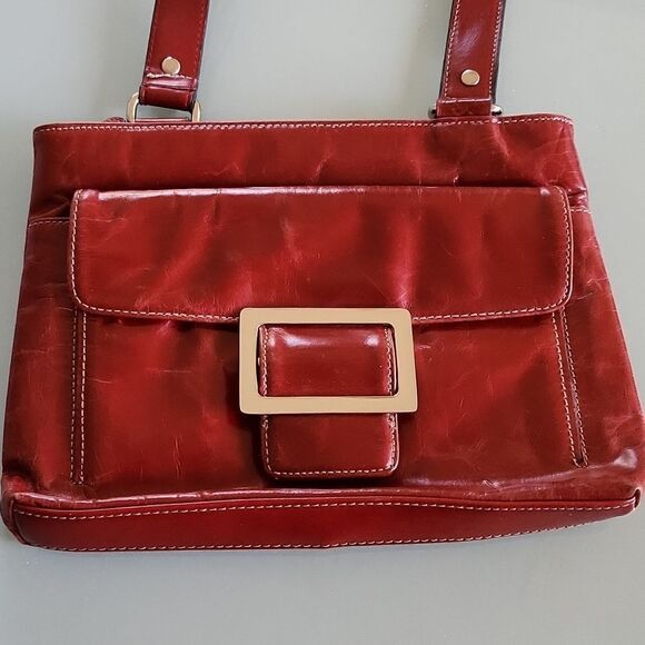 Peck&Peck Red Leather Shoulder Bag - Picture 4 of 11